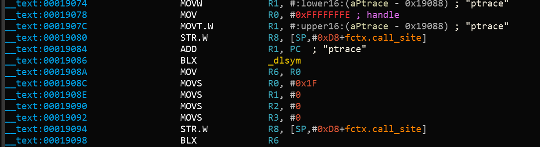 Desmontagem do ptrace